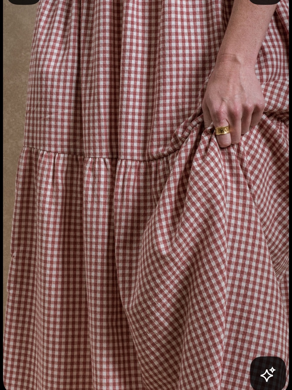 Neuflora Everly Dress Cranberry Gingham - Picture 2 of 3